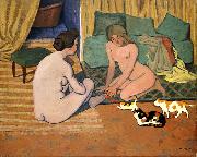 Felix Vallotton Femmes nues aux chats